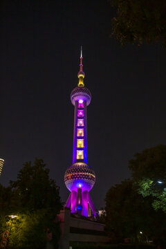 上海东方明珠塔夜景