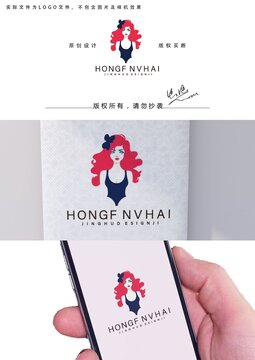 時(shí)尚美女logo