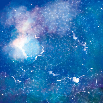 唯美藍(lán)色星空背景
