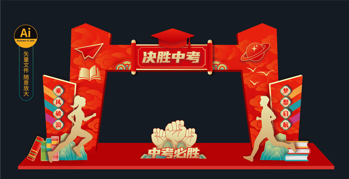 中考門頭拱門