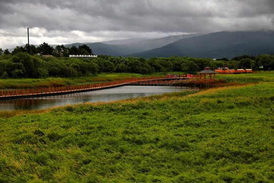 黑瞎子岛湿地公园木栈道