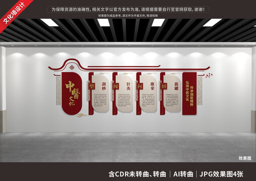 中醫(yī)文化展廳展示墻