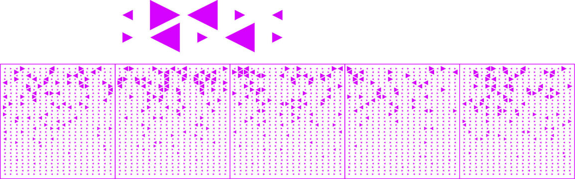 三角形点阵排列图案