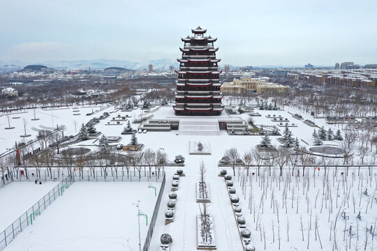 翼云阁雪景