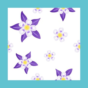 紫色花印花图案