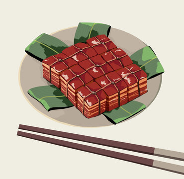 紅燒肉插畫
