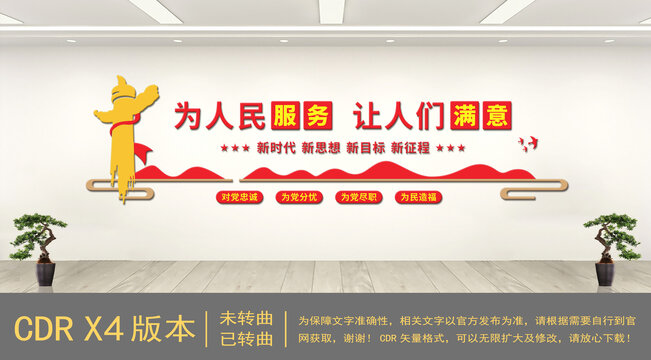 為人民服務(wù)黨建文化墻