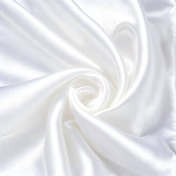 白色布料丝绸褶皱背景