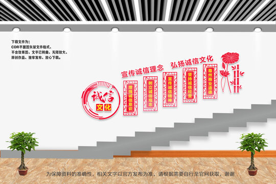 誠信樓梯文化墻