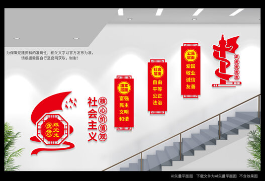 社會主義核心價值觀樓梯