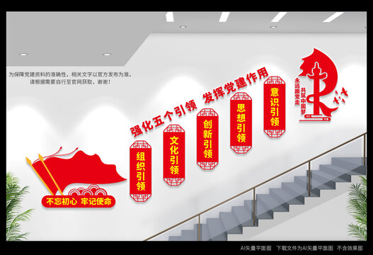 黨建樓梯文化墻