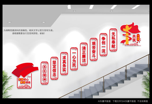 蘇區(qū)精神樓梯文化墻