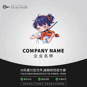 樂器音樂小提琴培訓教育LOGO