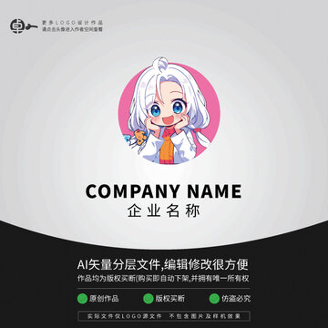 二次元玩具女孩LOGO