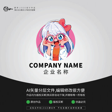 二次元玩具女孩LOGO