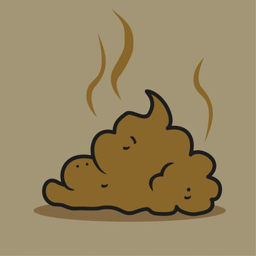一坨臭臭的屎粑粑大便屎圖片矢量