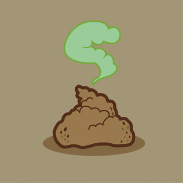 一坨臭臭的屎粑粑大便屎圖片矢量