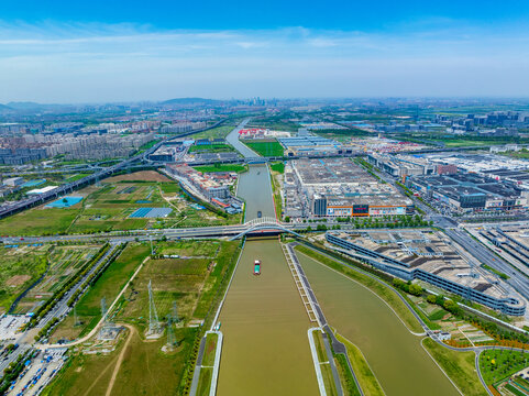 杭州京杭大运河和八堡船闸
