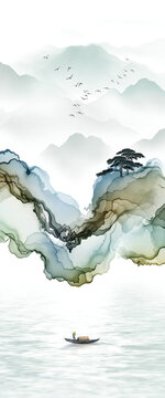 抽象意境山水畫(huà)