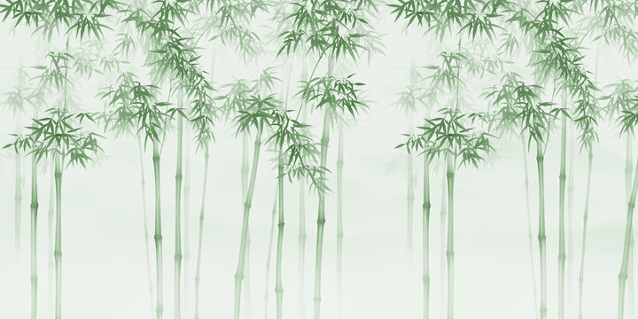 新中式花鳥竹林