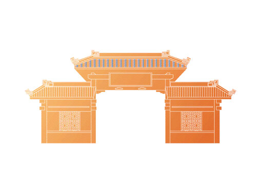 寒山寺矢量插畫