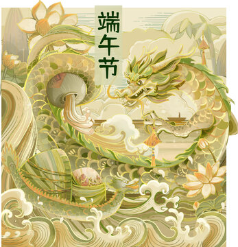 端午粽子插畫