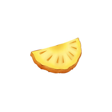 水果切片的菠萝一块菠萝片