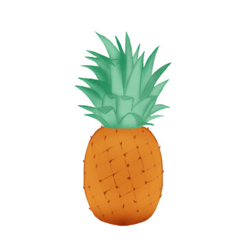 水果素材菠萝一个菠萝