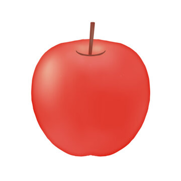 水果素材苹果一颗红苹果贴纸