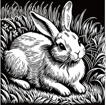 矢量兔子插畫
