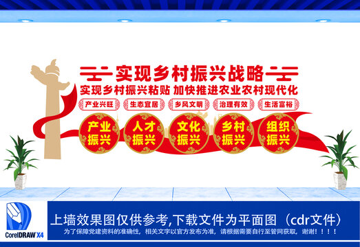 實(shí)現(xiàn)鄉(xiāng)村振興戰(zhàn)略文化墻
