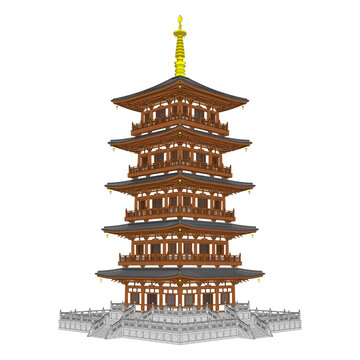 寶塔透視效果圖