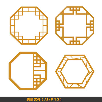 中式窗格矢量文件