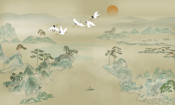 新中式山水畫