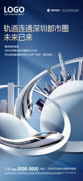 高端現(xiàn)代城市地產(chǎn)海報