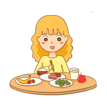 吃飯營(yíng)養(yǎng)均衡免摳元素