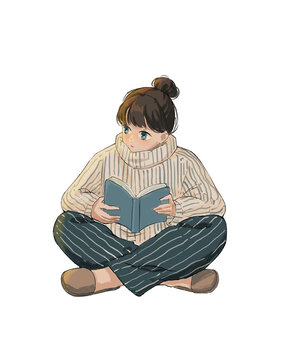 看書的女孩