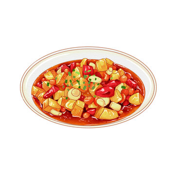 中國(guó)傳統(tǒng)美食川菜宮保雞丁