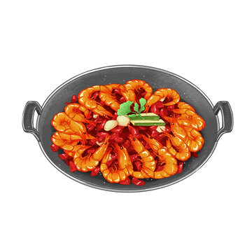中國傳統(tǒng)美食川菜香辣蝦