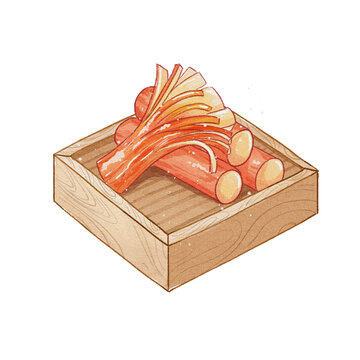 中國(guó)傳統(tǒng)美食川菜蟹肉棒