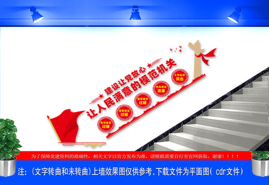 模范機(jī)關(guān)樓梯文化墻