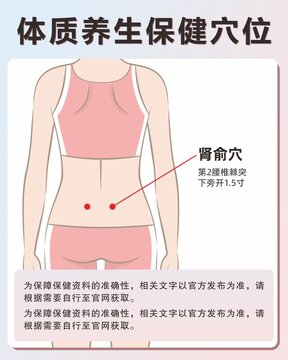 腎俞穴手繪保健穴位