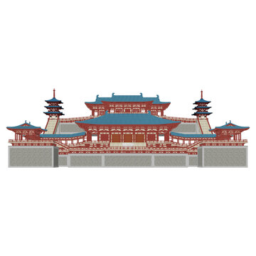 敦煌壁畫立面效果圖