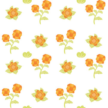 小黃花印花圖案