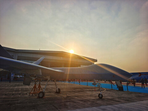 自贡通航机场夕阳