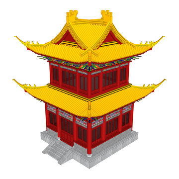鐘鼓樓鳥瞰效果