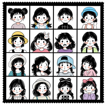 可愛(ài)女孩插畫(huà)