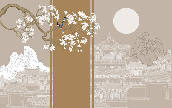 樓閣花鳥