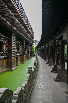 古代中式长廊