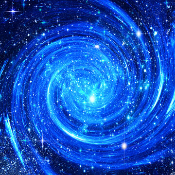 藍(lán)色唯美漩渦星空